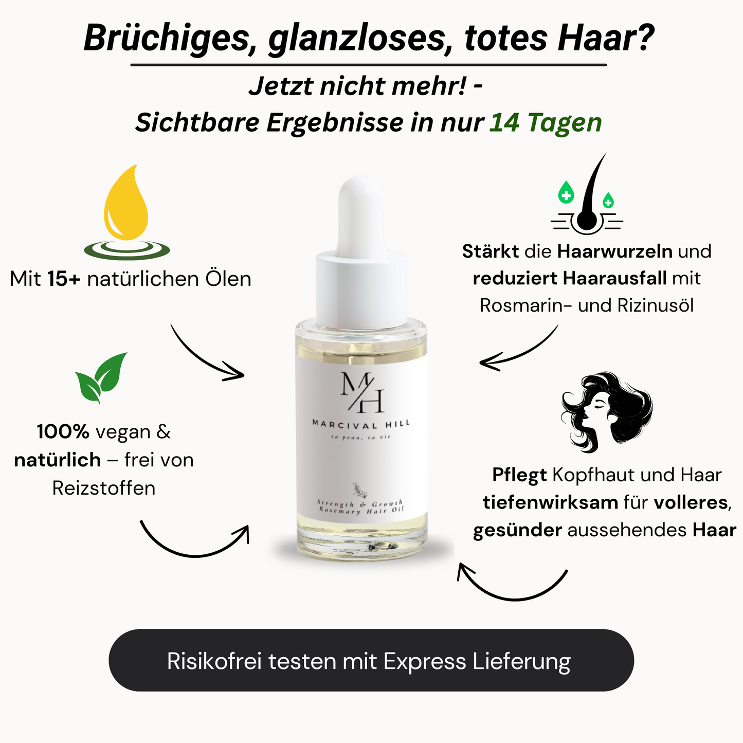 Marcival Hill Strength & Growth Rosemary Hair Oil