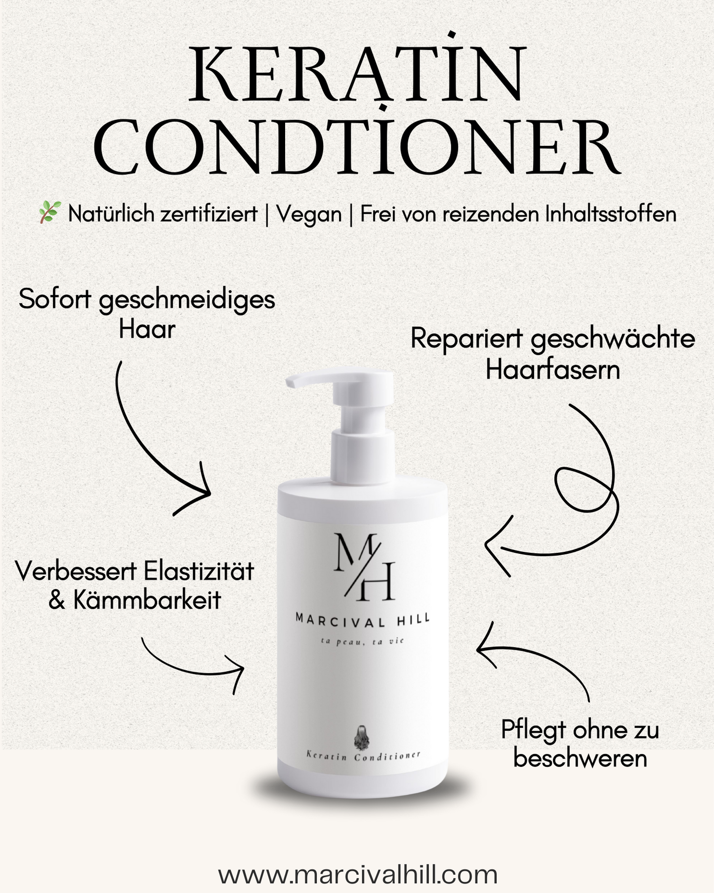 Marcival Hill Beautiful Hair: Keratin Conditioner